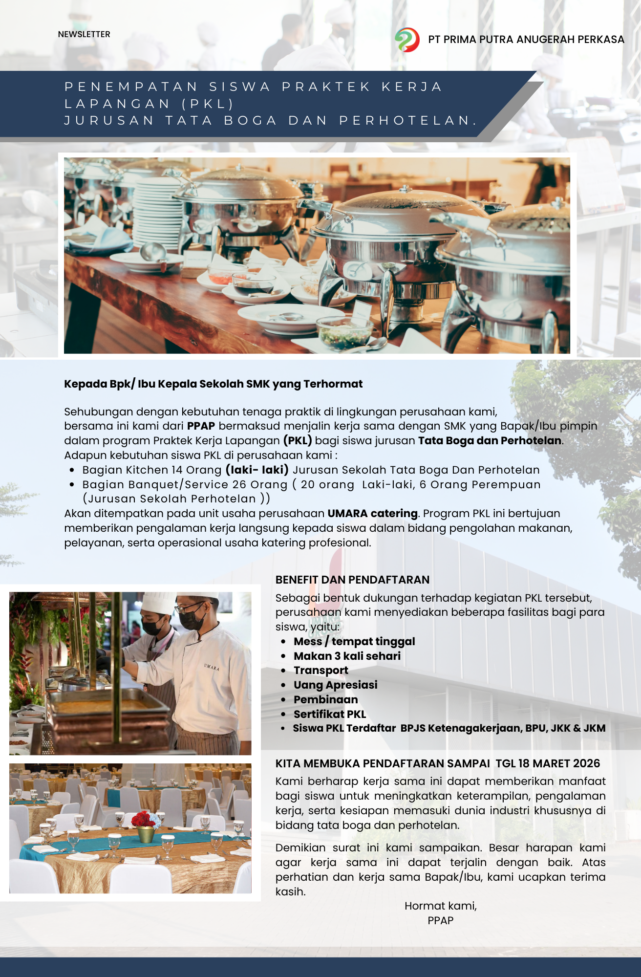PKL UMARA CATERING JURUSAN TATA BOGA DAN PERHOTELAN MARET 2026