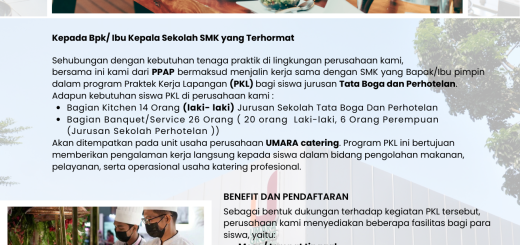 PKL UMARA CATERING JURUSAN TATA BOGA DAN PERHOTELAN MARET 2026